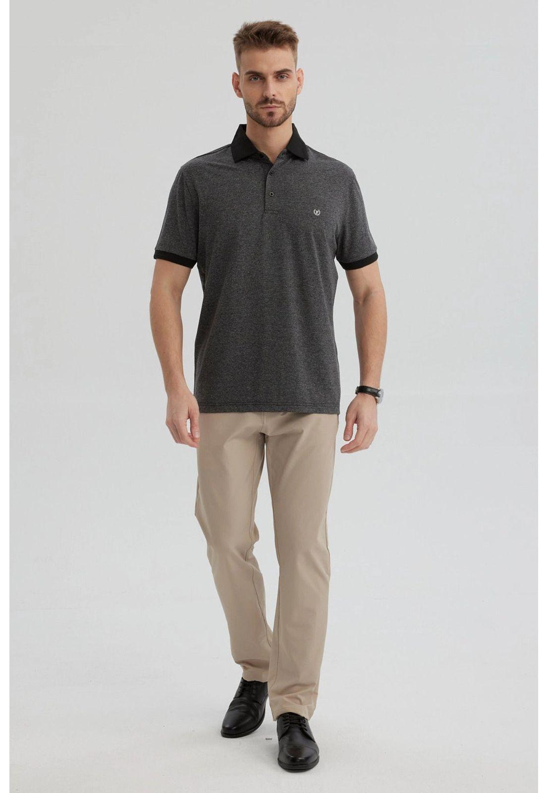 Polera Hombre Con Contraste Negro-3