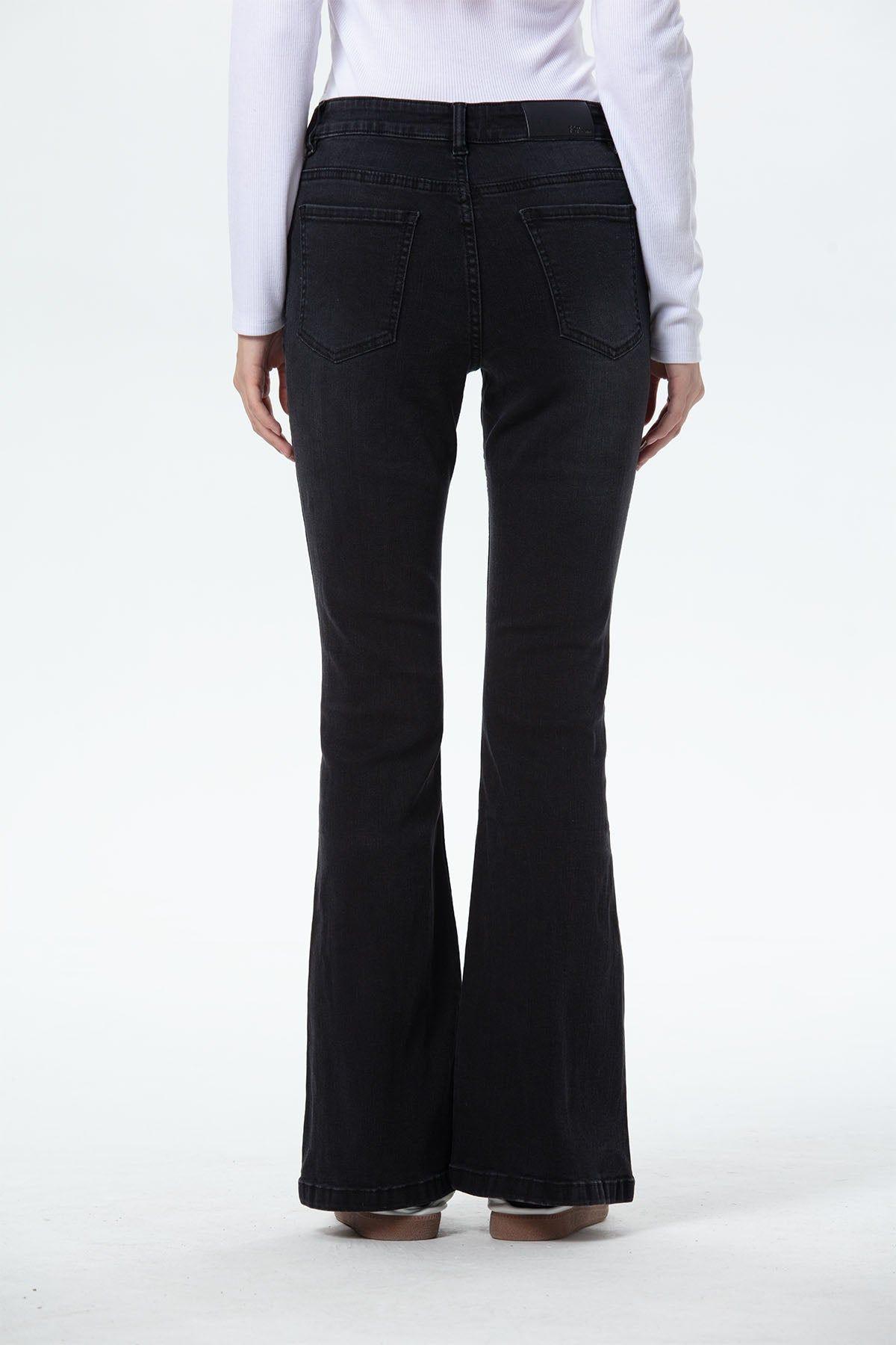 Jeans Mujer Vale Flare Negro-2