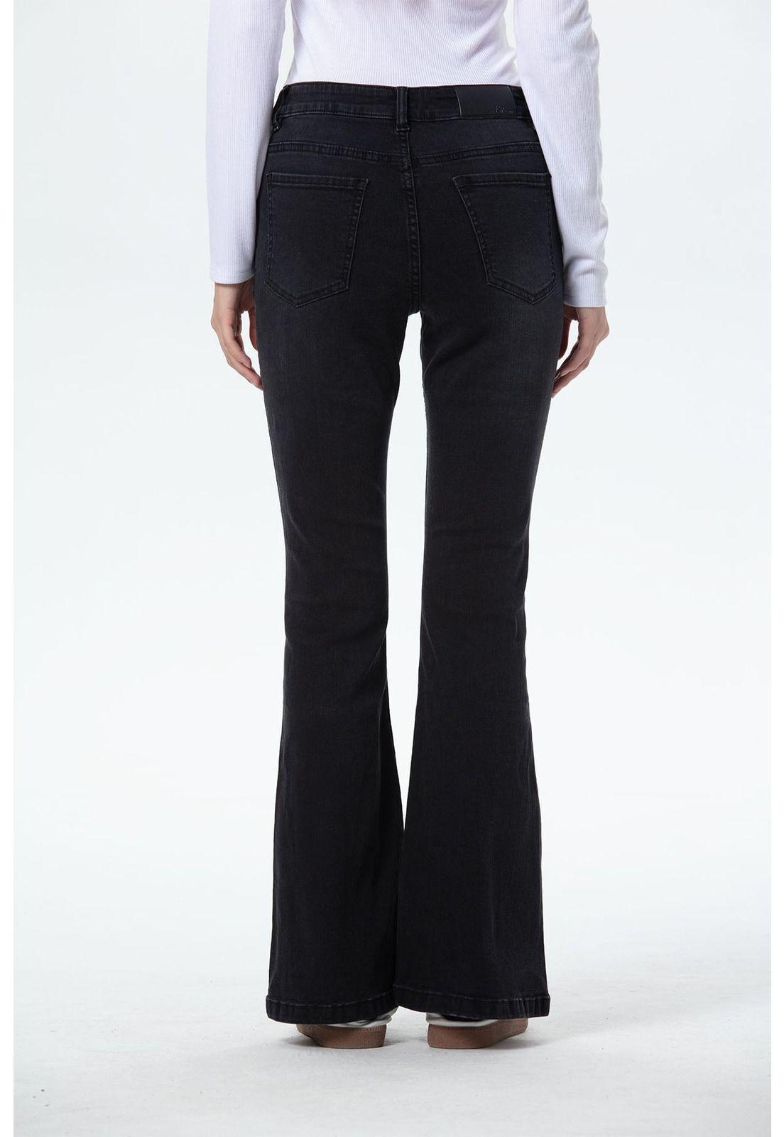 Jeans Mujer Vale Flare Negro-2