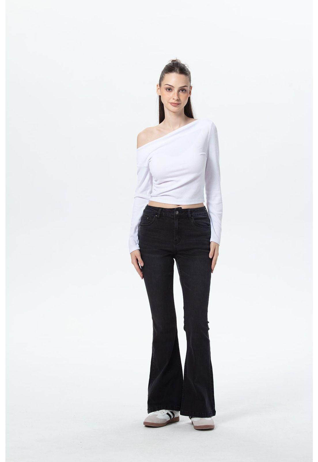 Jeans Mujer Vale Flare Negro-3