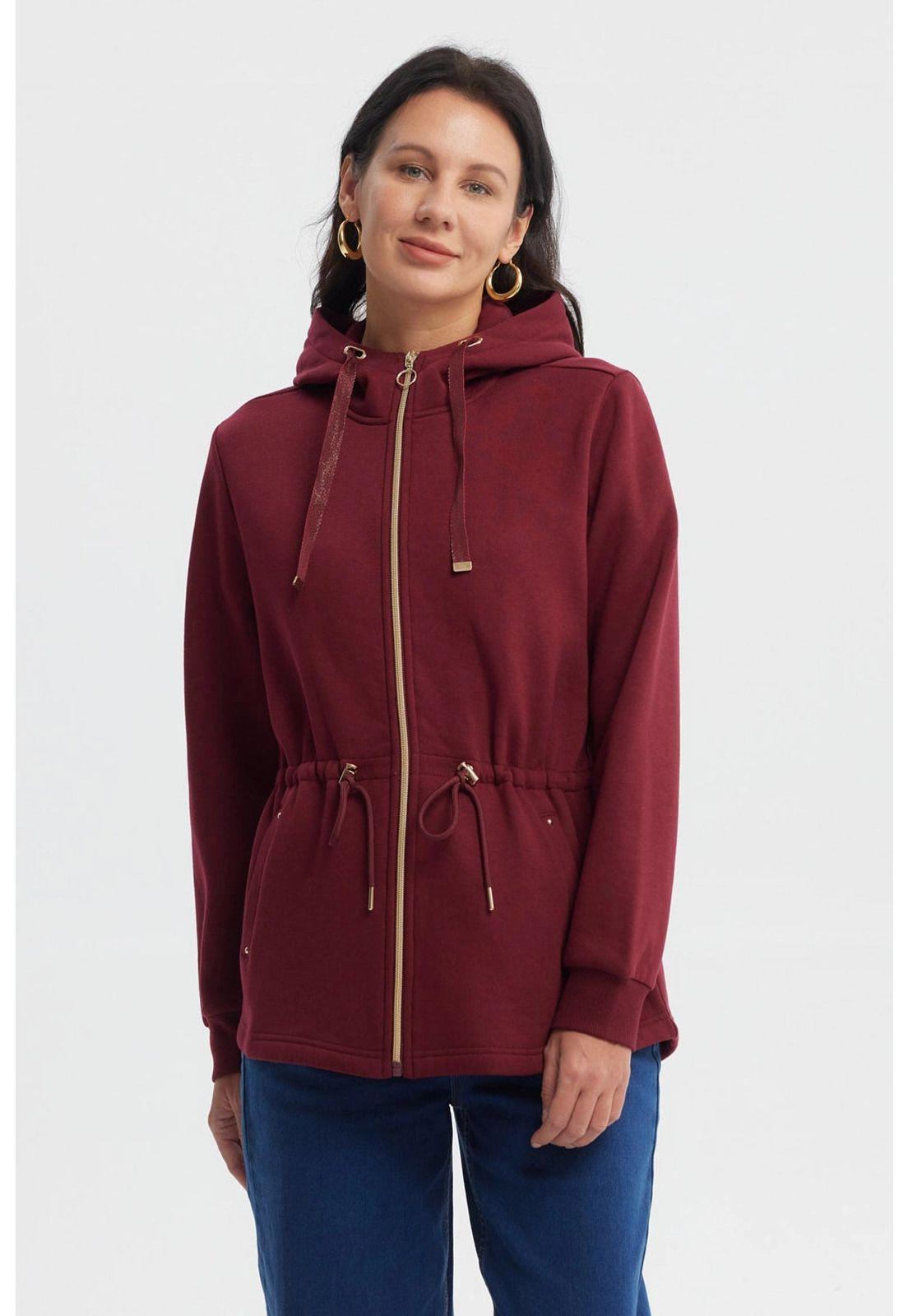 Polerón Mujer Slim Rojo-1