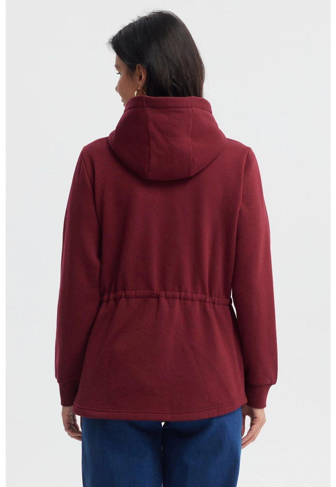 Polerón Mujer Slim Rojo-2