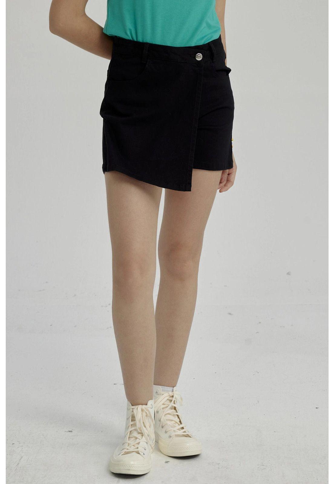 Short Niña Cargo Negro-4