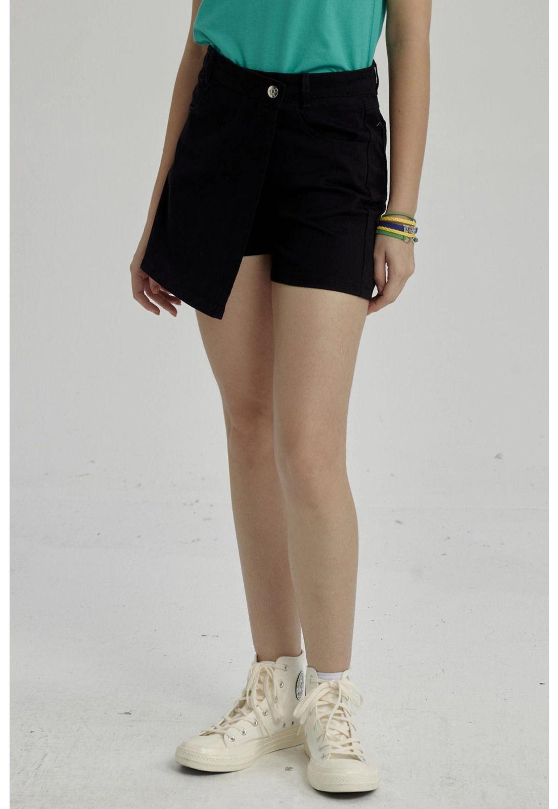 Short Niña Cargo Negro-5