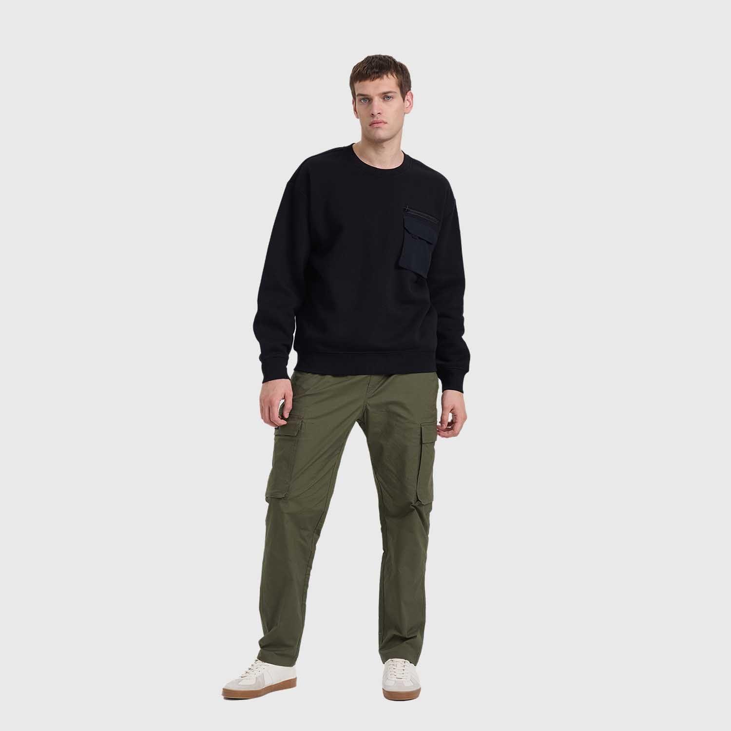 Polerón Hombre Pocket Negro Fashion's Park-3
