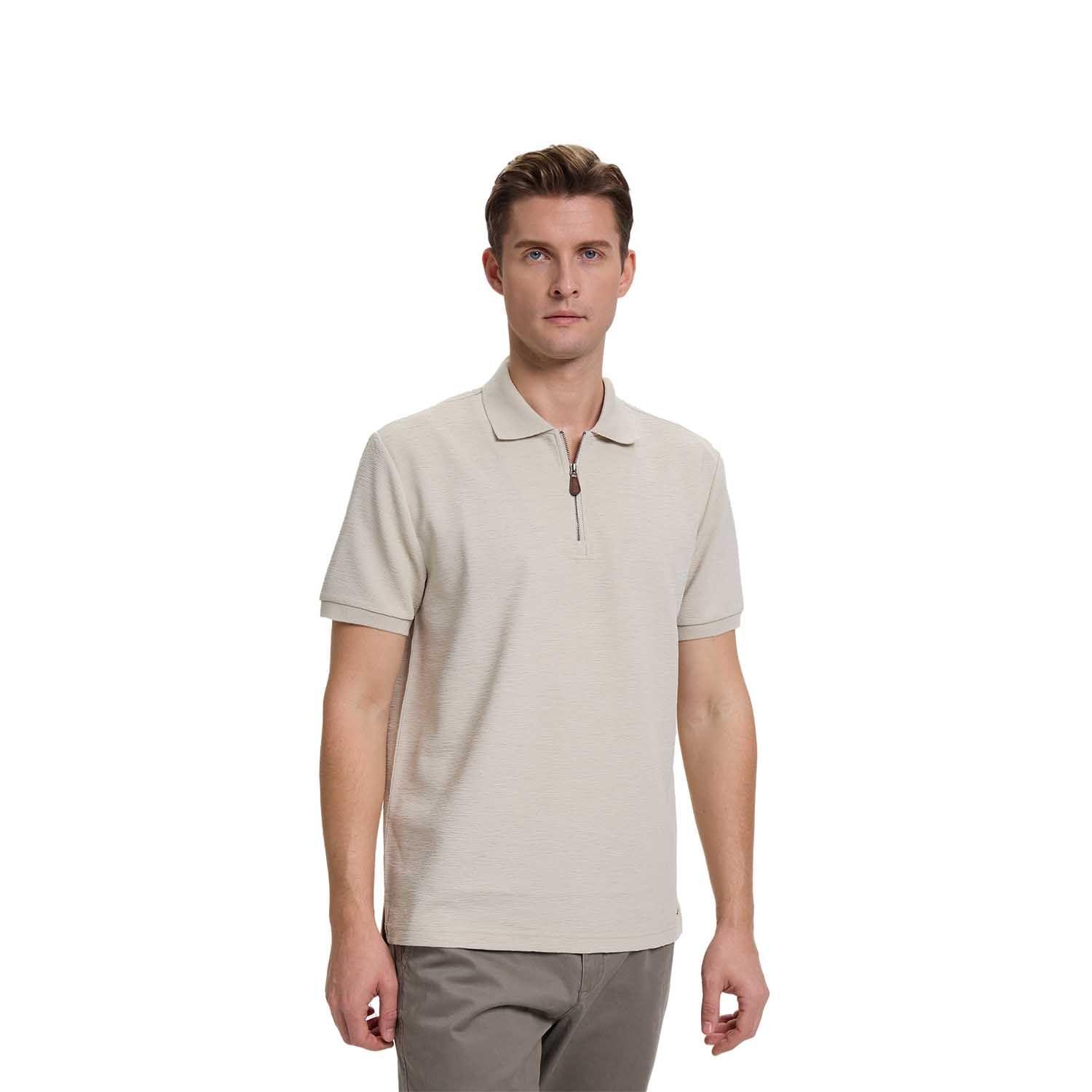 Polera Hombre Textura Gris Claro Fashion's Park-0