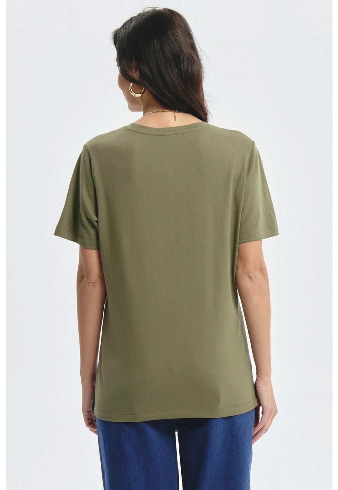 Polera Mujer Detalle Tachas Verde Olivo-2