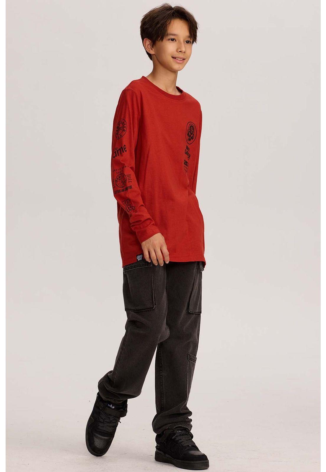 Polera Niño Print Rojo - ll-3