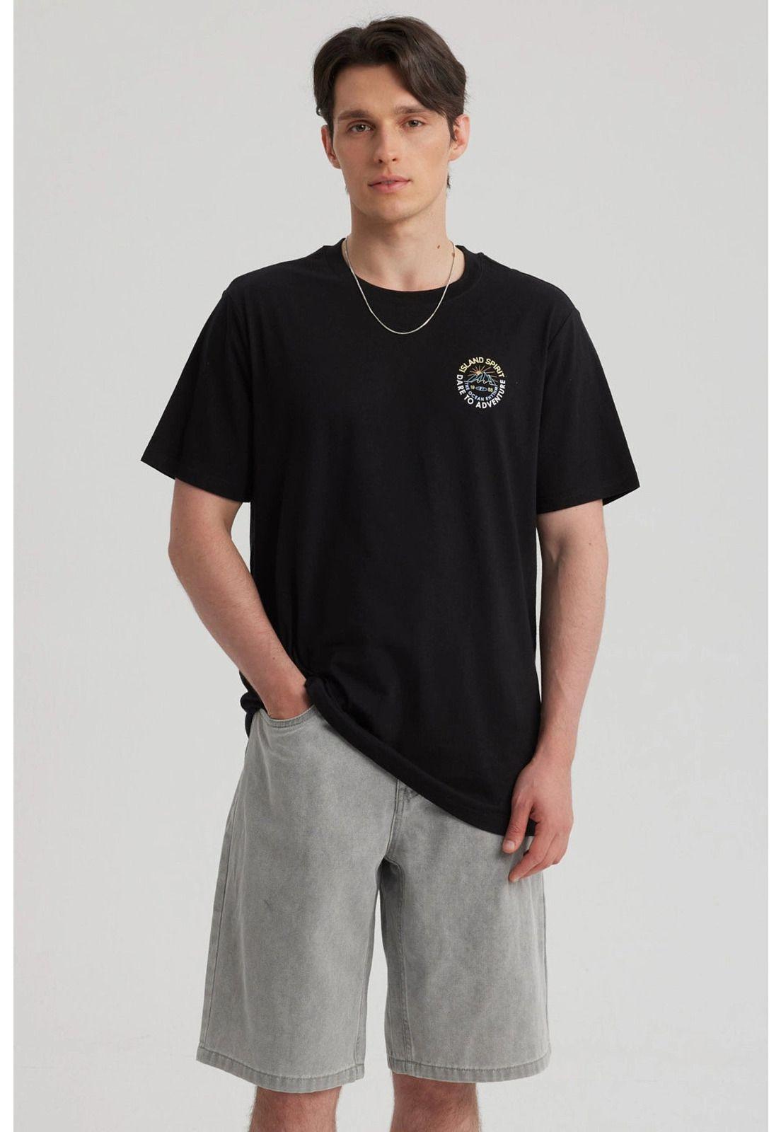 Polera Hombre Regular Fit Negro - ll-0