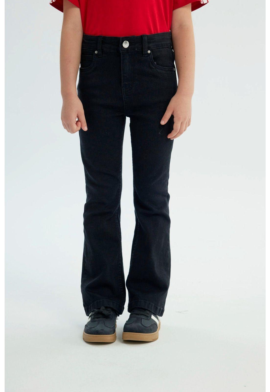 Jeans Niña Flare Negro - lll-0