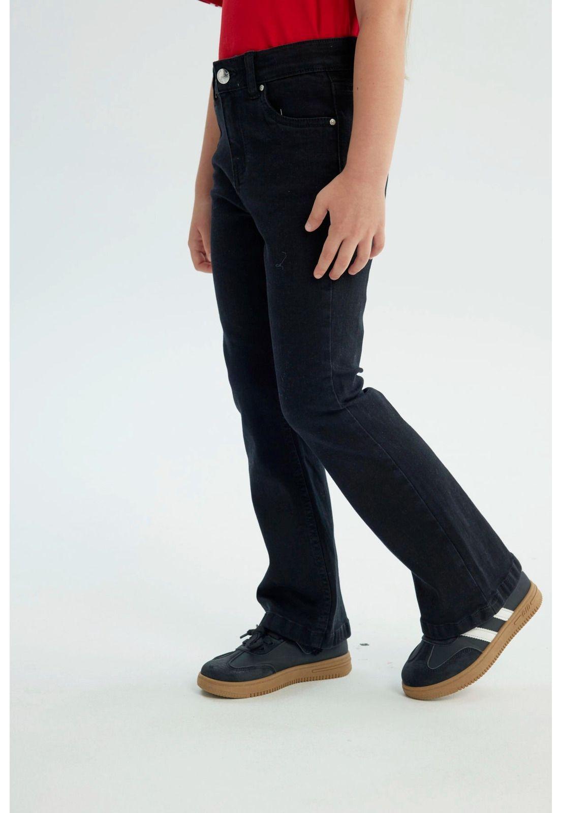 Jeans Niña Flare Negro - lll-1