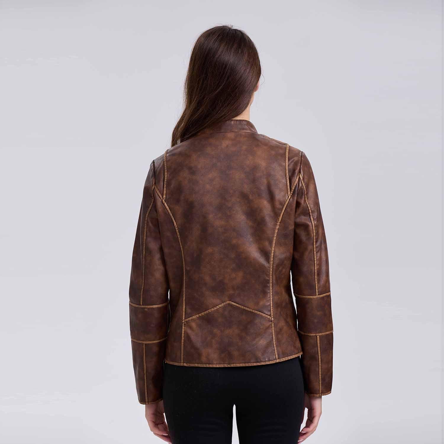 Chaqueta Mujer Cafe-2