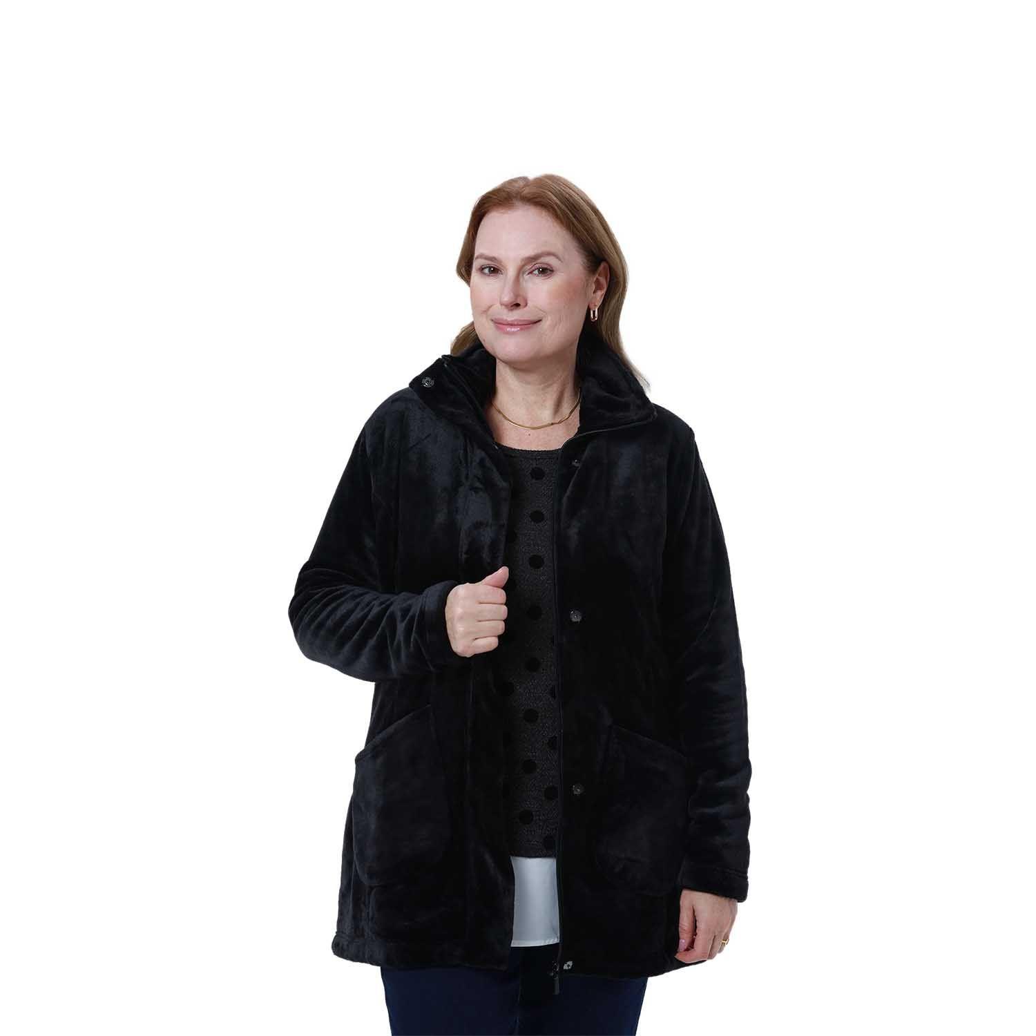 Polar Mujer Con Bolsillo Negro-0