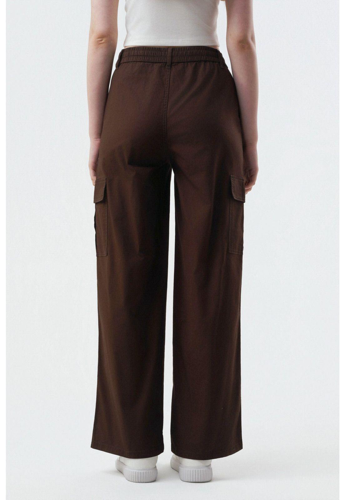 Pantalón Mujer Wide Leg Chocolate - lll-2