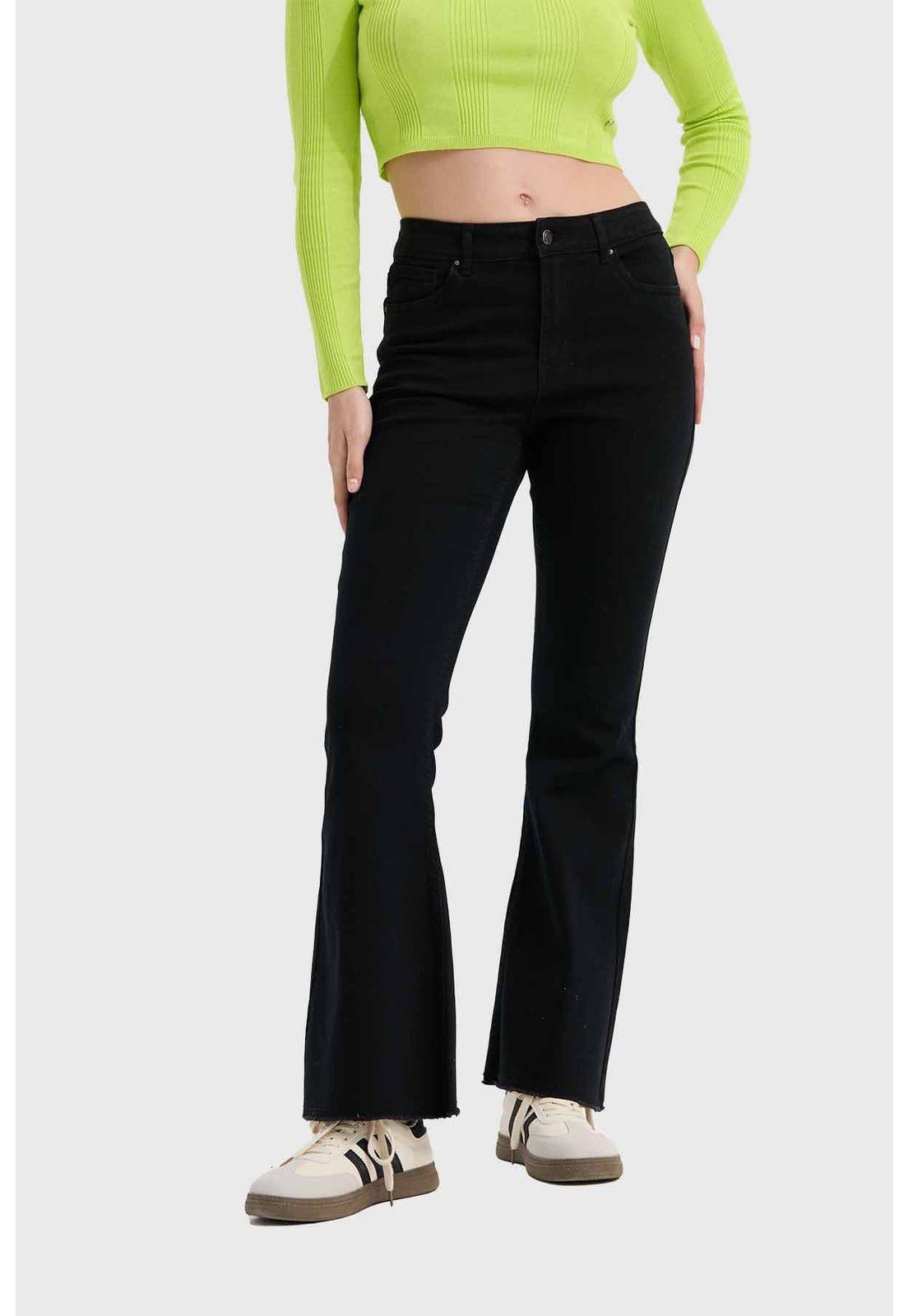 Jeans Mujer Flare Monse Negro-0