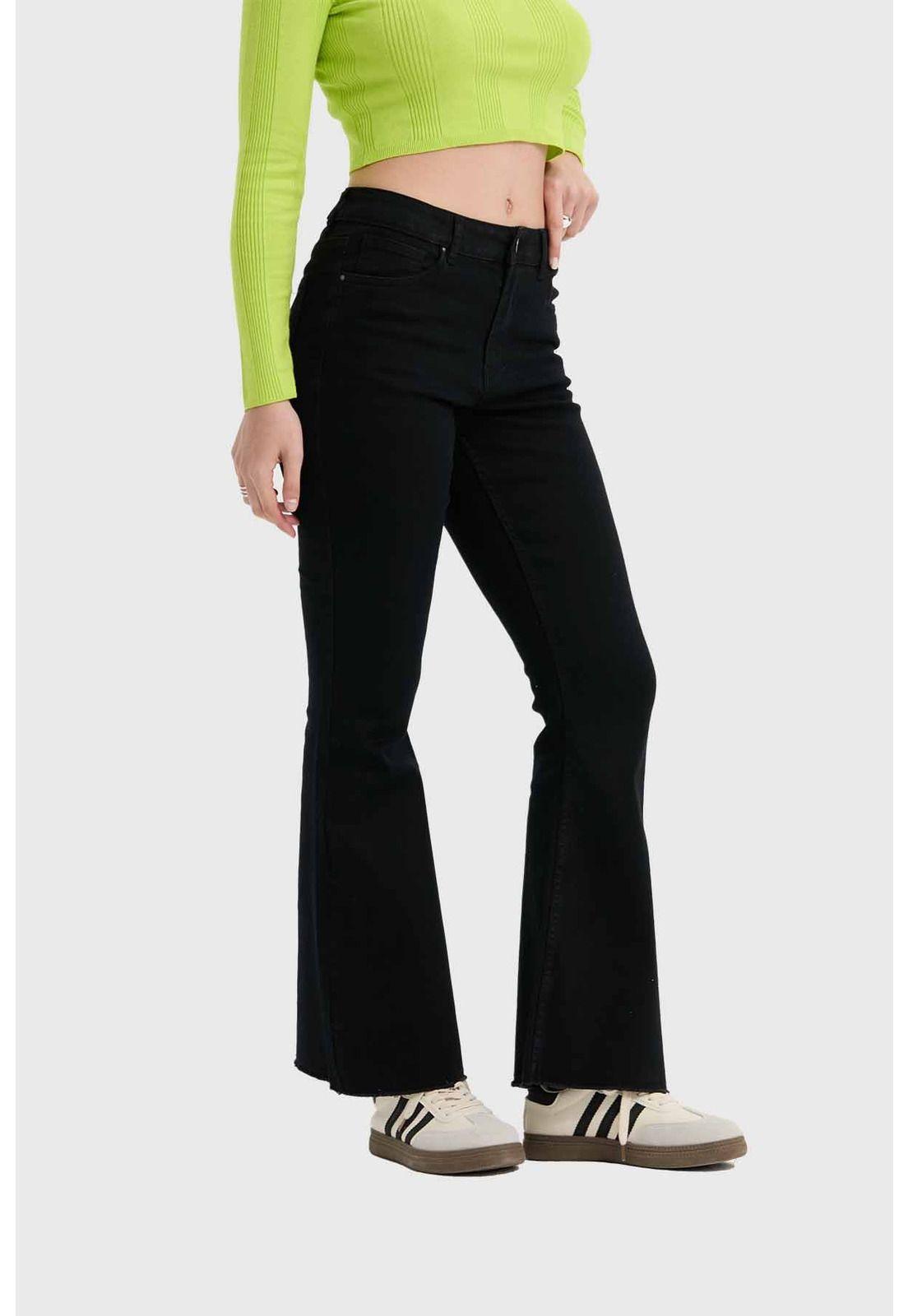 Jeans Mujer Flare Monse Negro-1