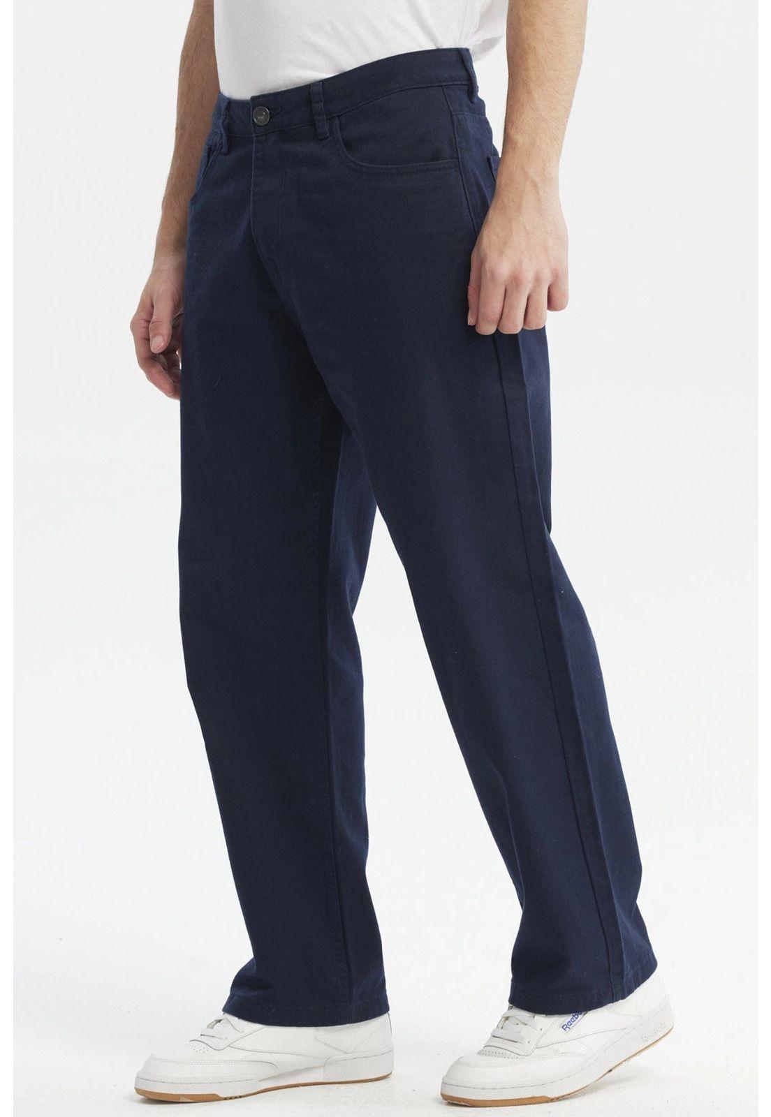 Jeans Hombre 650 Color Calce Recto Azul Marino-1