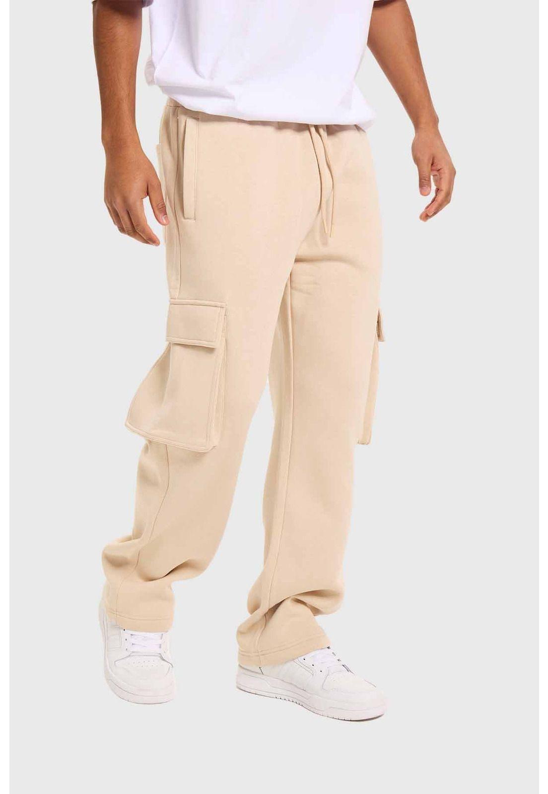 Pantalón Buzo Hombre Cargo Beige - ll-1
