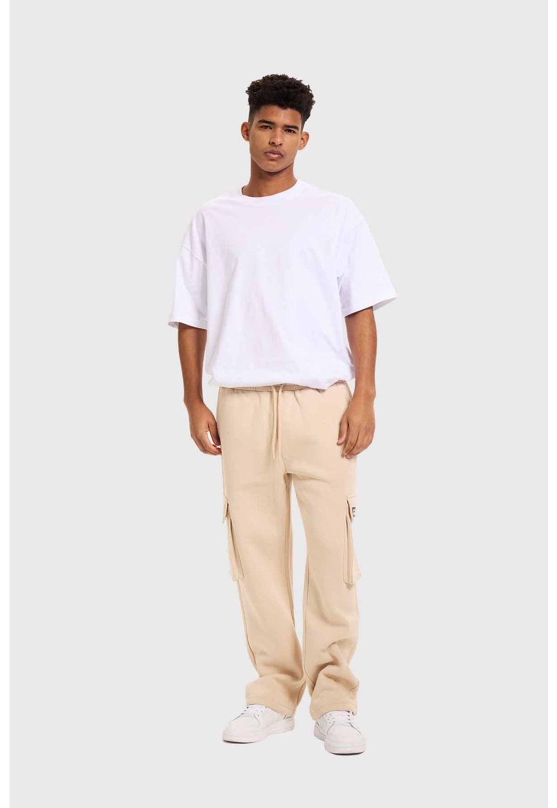 Pantalón Buzo Hombre Cargo Beige - ll-3