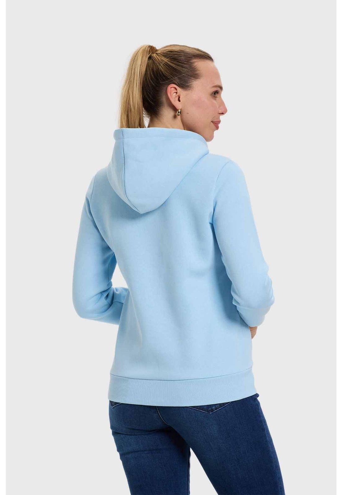 Polerón Mujer Hoodie Celeste-2