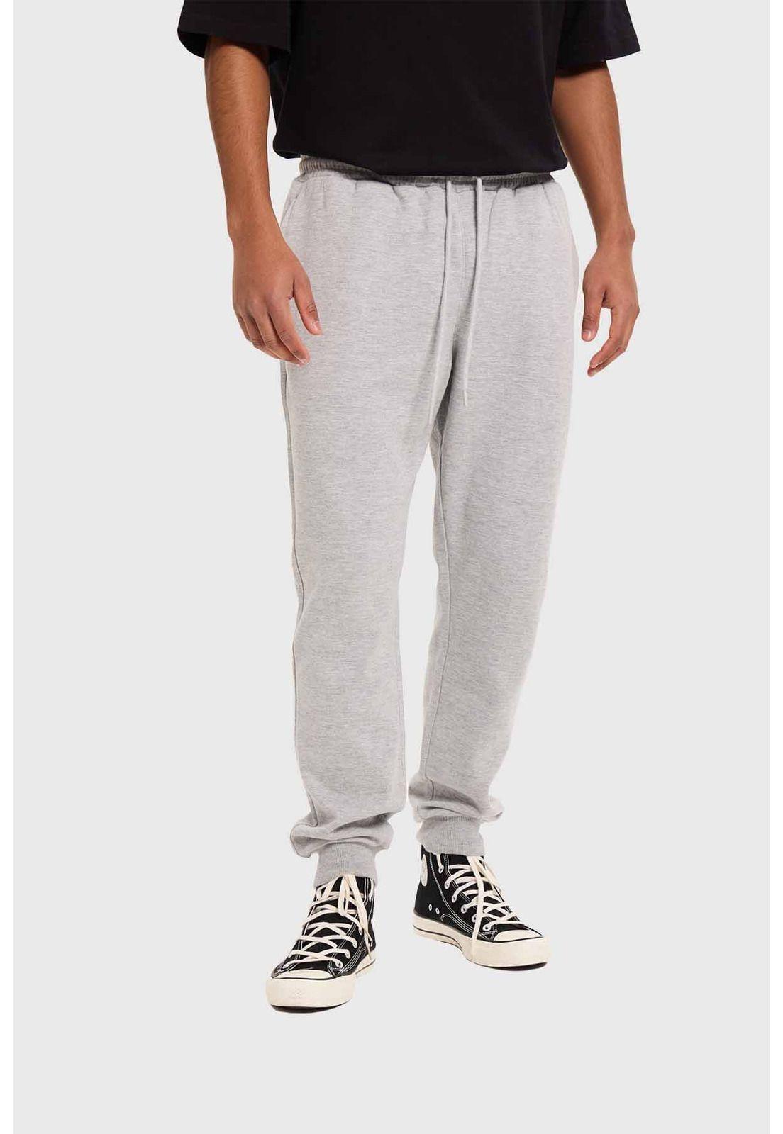 Pantalón Buzo Hombre Jogger Básico Gris-1