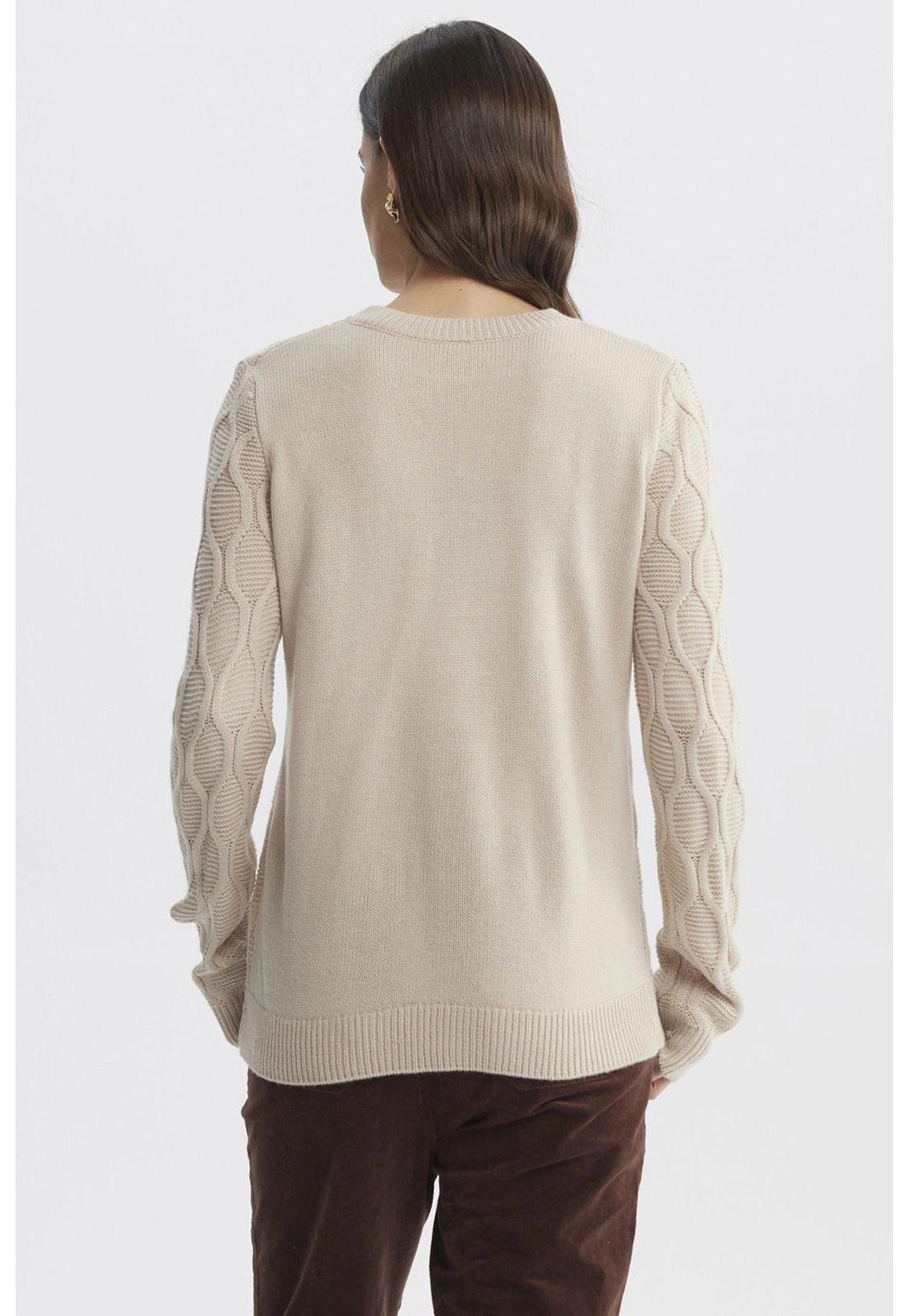 Sweater Mujer Casual Beige - ll-2