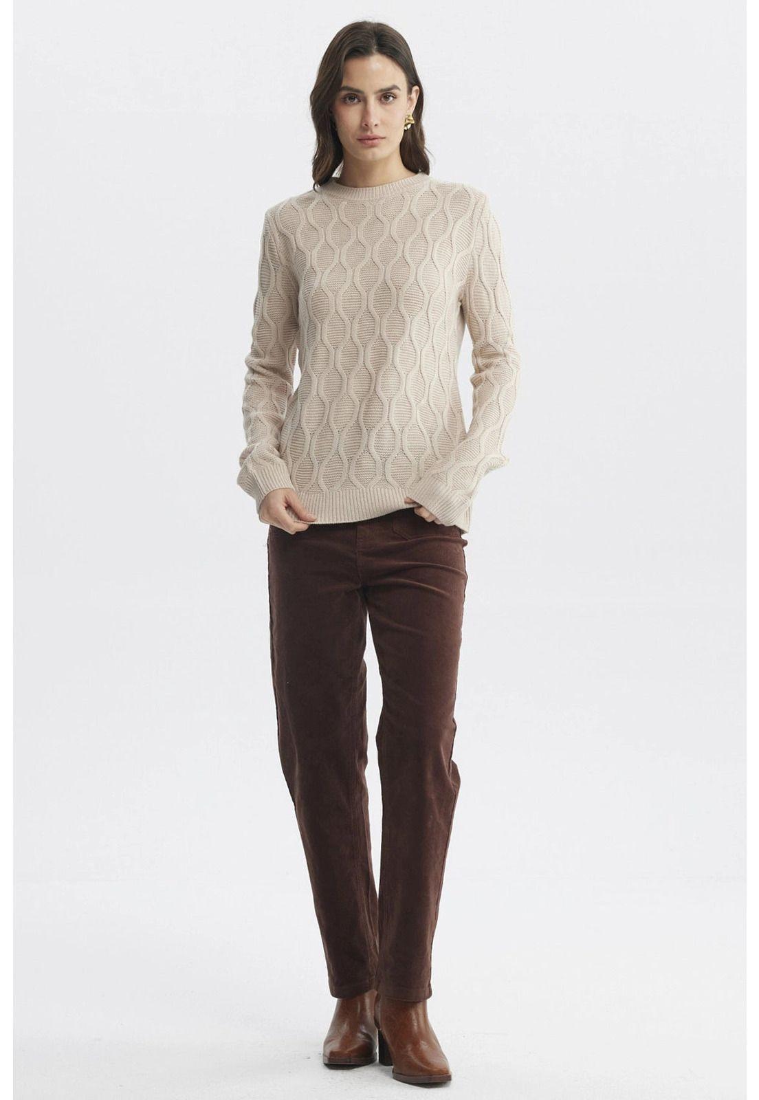 Sweater Mujer Casual Beige - ll-3