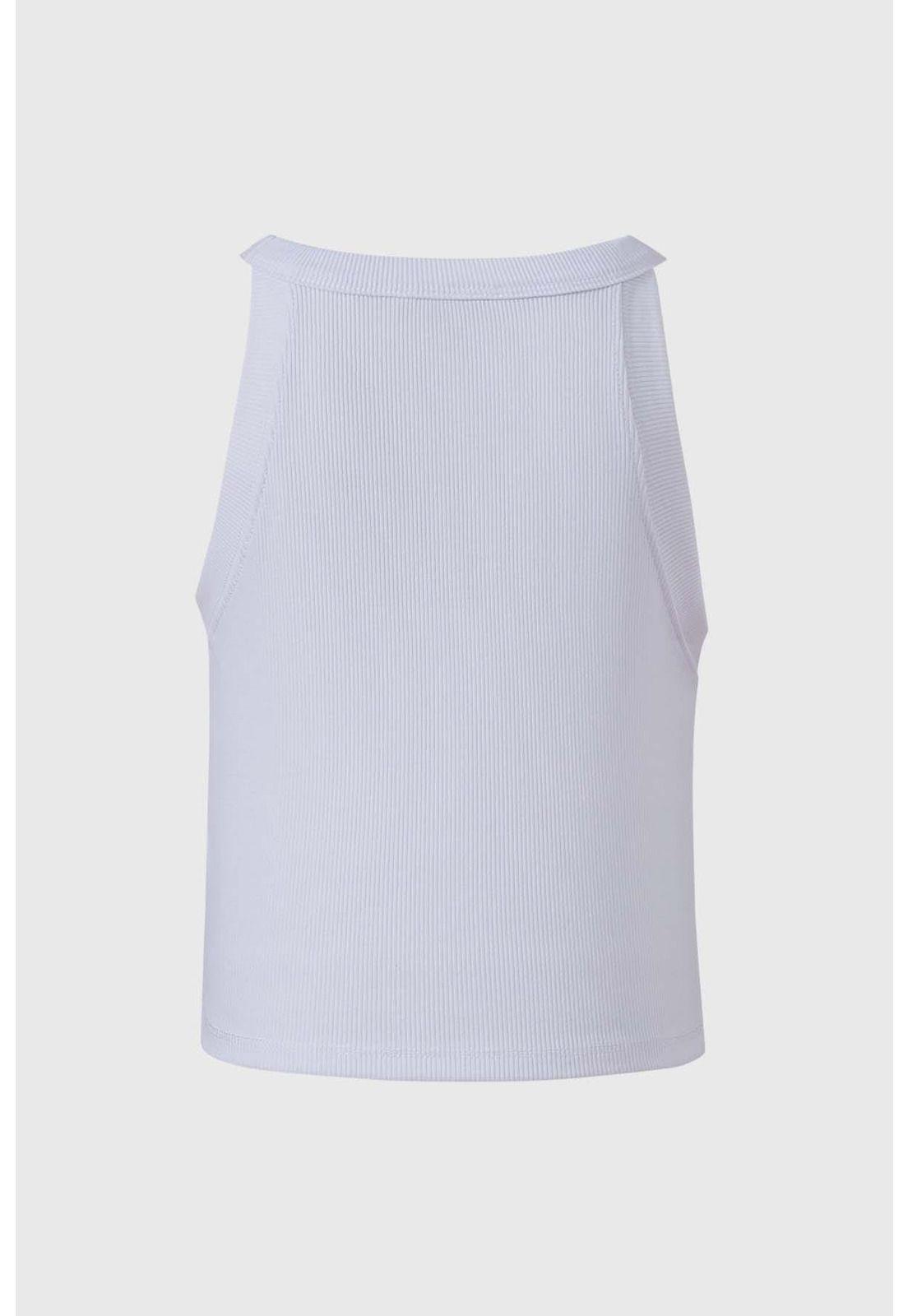 Polera Niña Rib Blanco-1