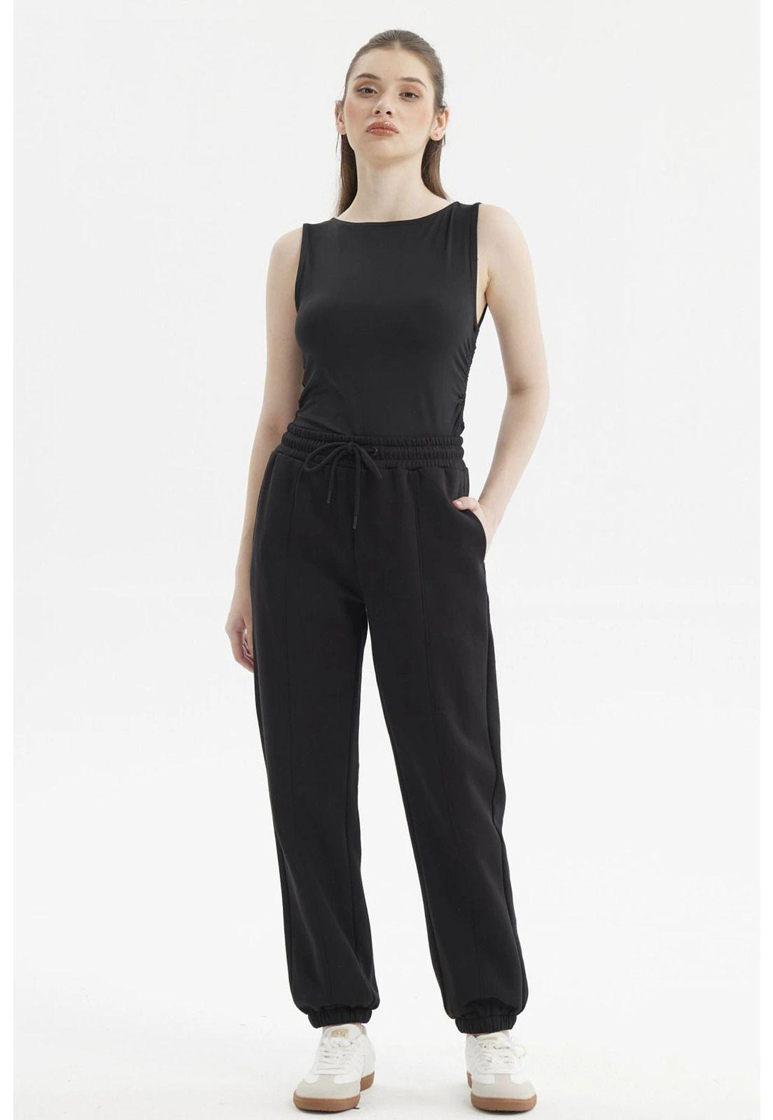 Pantalón Buzo Mujer Jogger Negro- lll-3