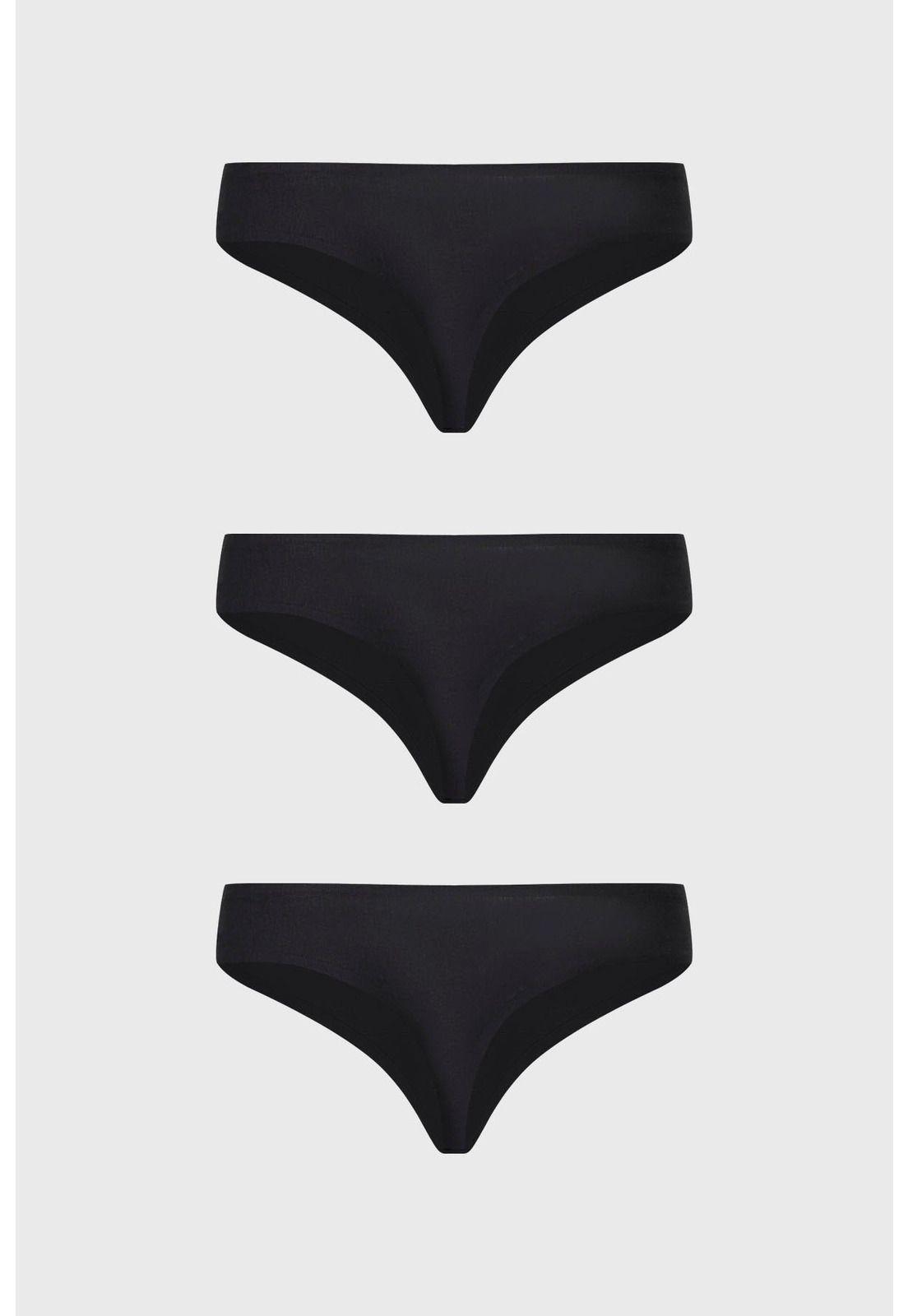 Calzón Mujer Tripack Colaless Negro-1