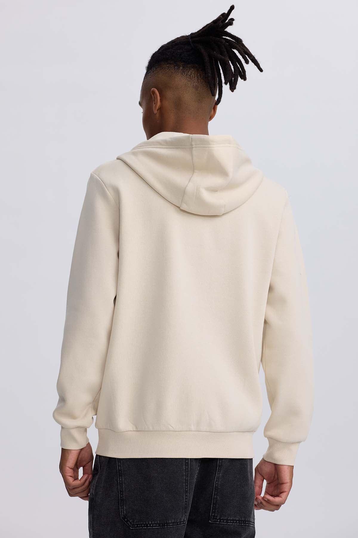 Polerón Hombre Full Zipper Beige-2