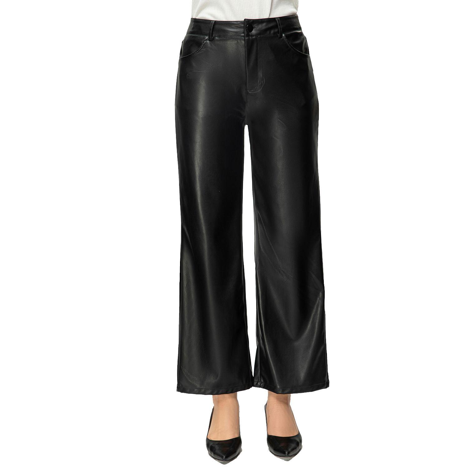 Pantalón Recto Tiro Alto Casual Negro Fashions Park-0