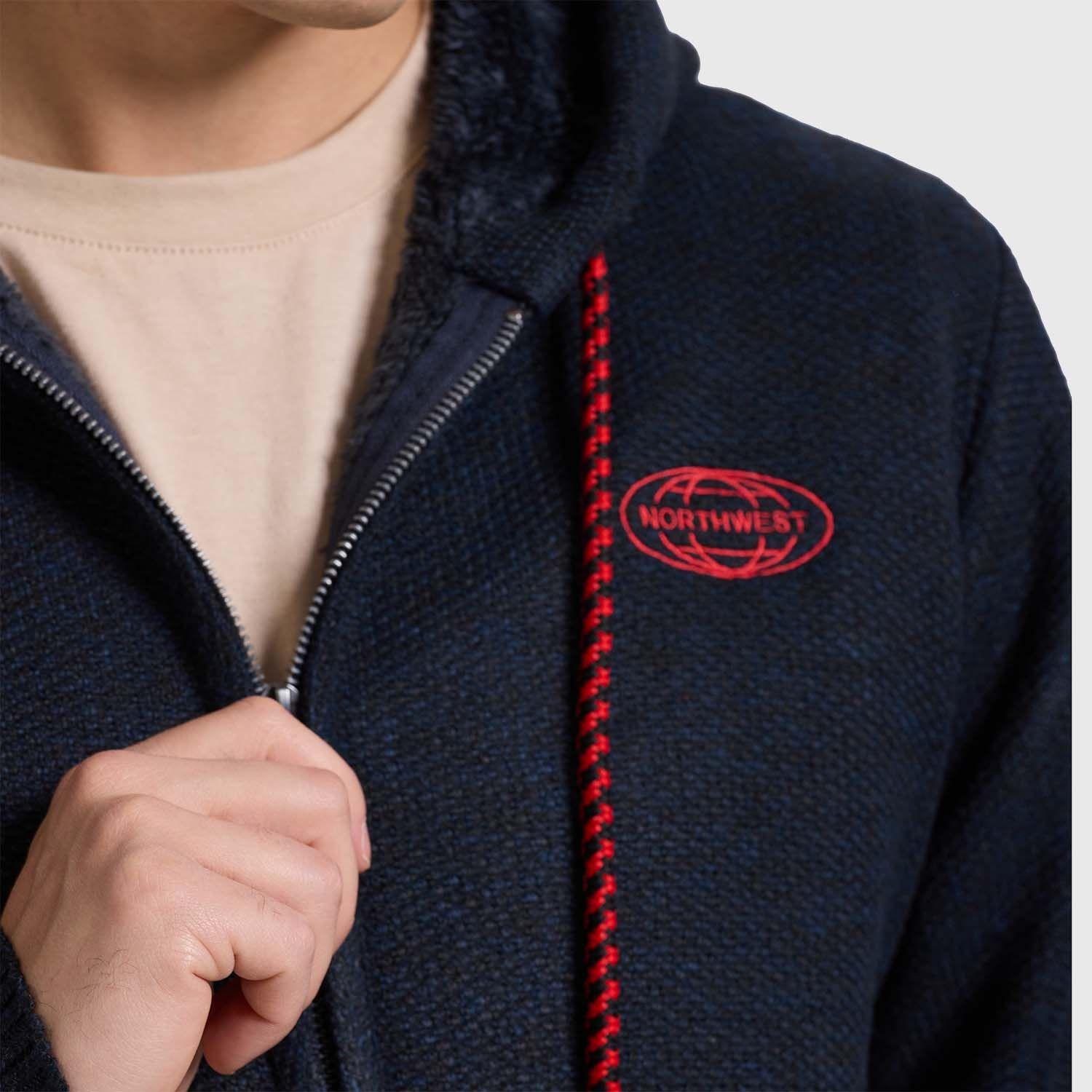 Polerón Hombre Full Zipper Azul-3