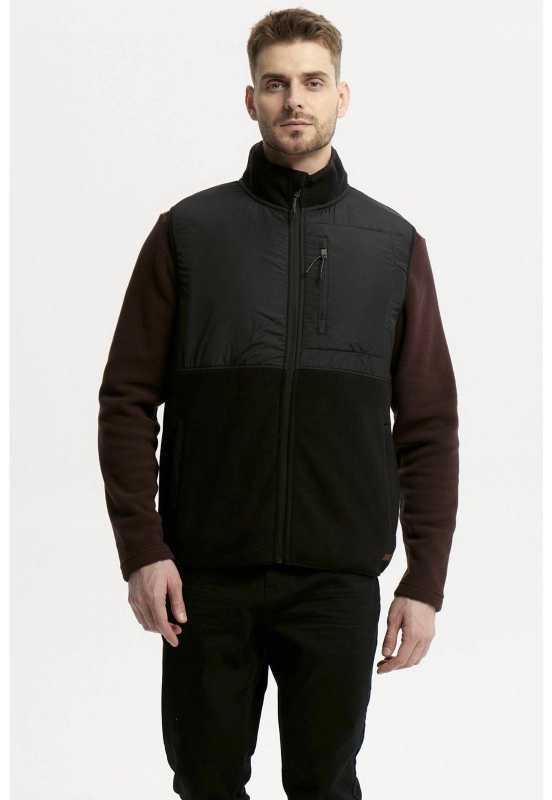 Polar Hombre Cuello Con Cierre Negro-0