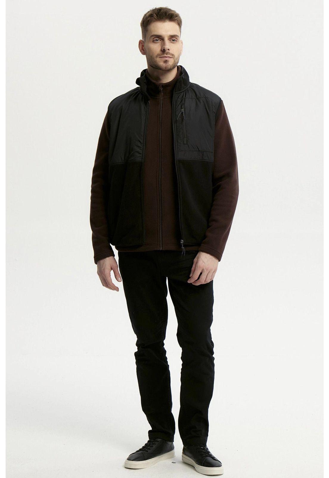 Polar Hombre Cuello Con Cierre Negro-3