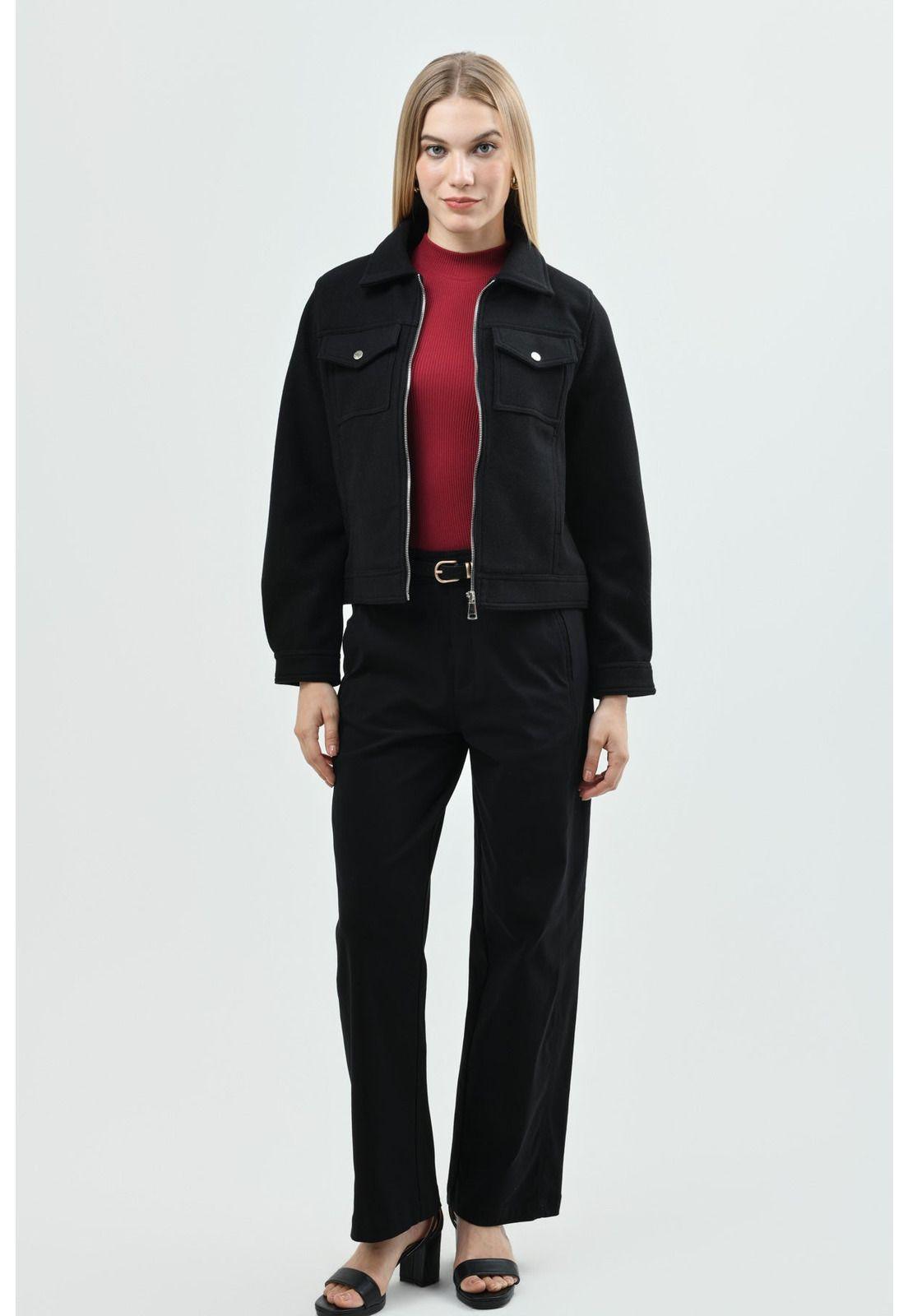 Chaqueta Mujer Regular Negro - Xll-3