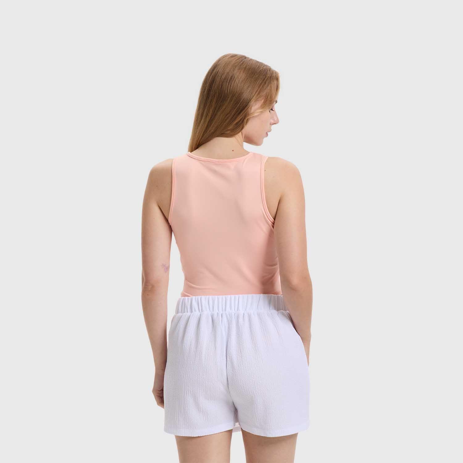 Polera Mujer Asimétrica Nudo Damasco Fashion's Park-2