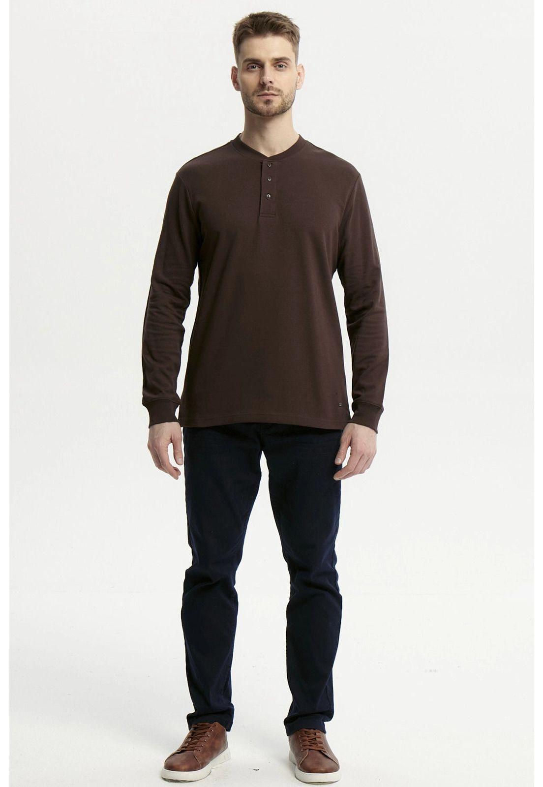 Polera Hombre Slim Chocolate - Vlll-3
