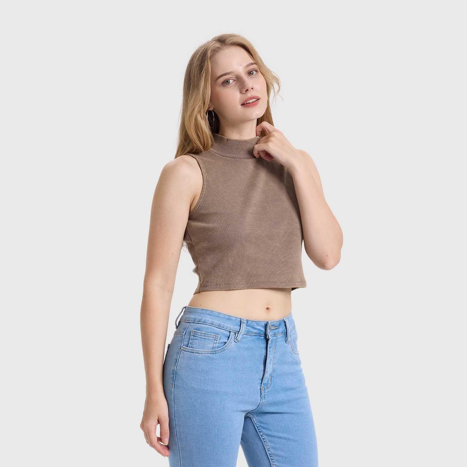 Polera Mujer Lisa Gris Fashions Park-1