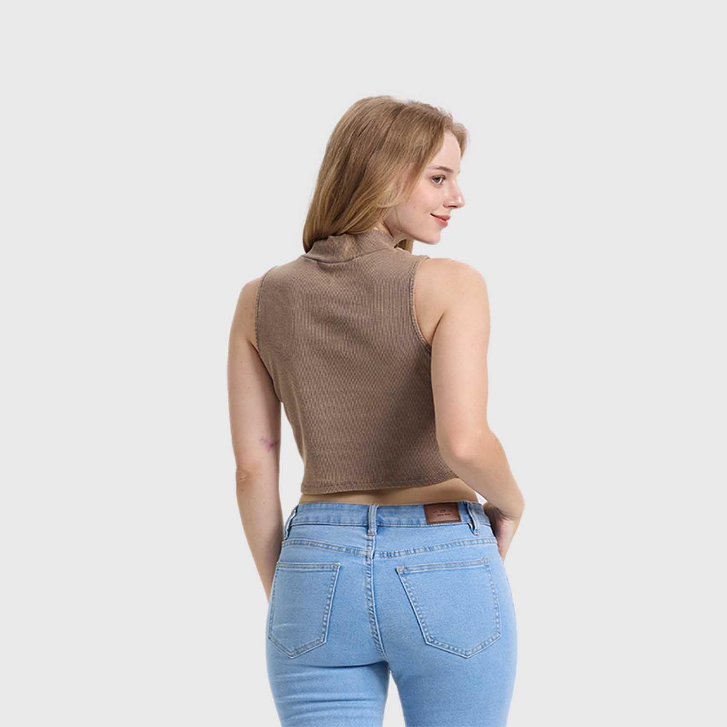 Polera Mujer Lisa Gris Fashions Park-2