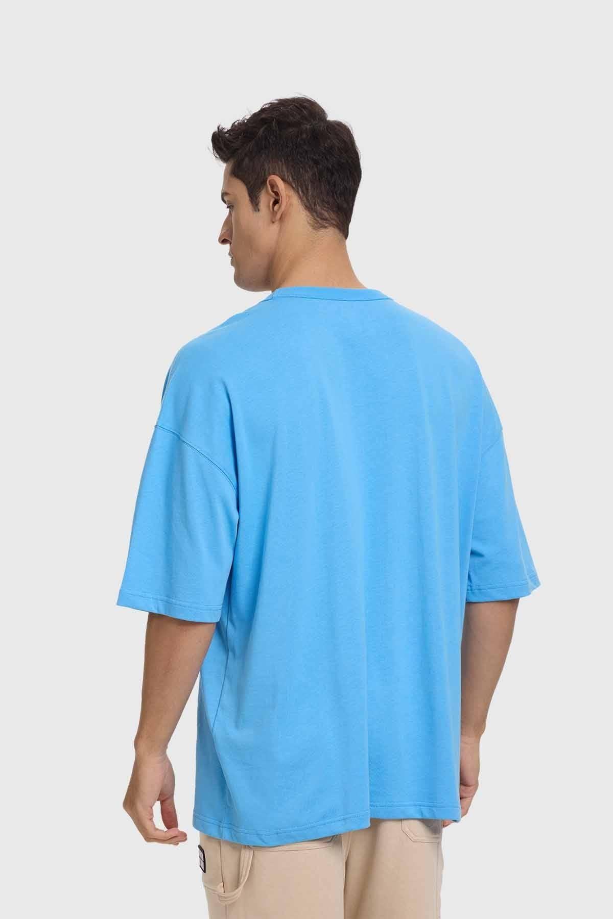 Polera Hombre College Celeste-2