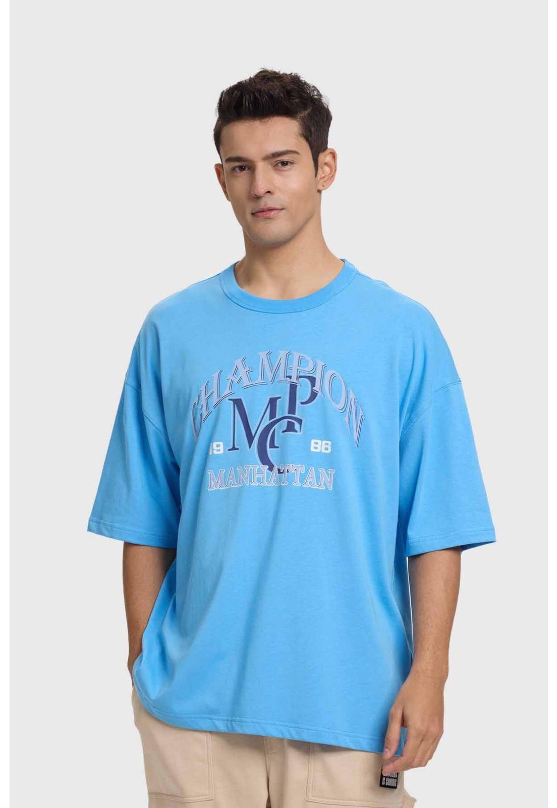 Polera Hombre College Celeste - ll-0