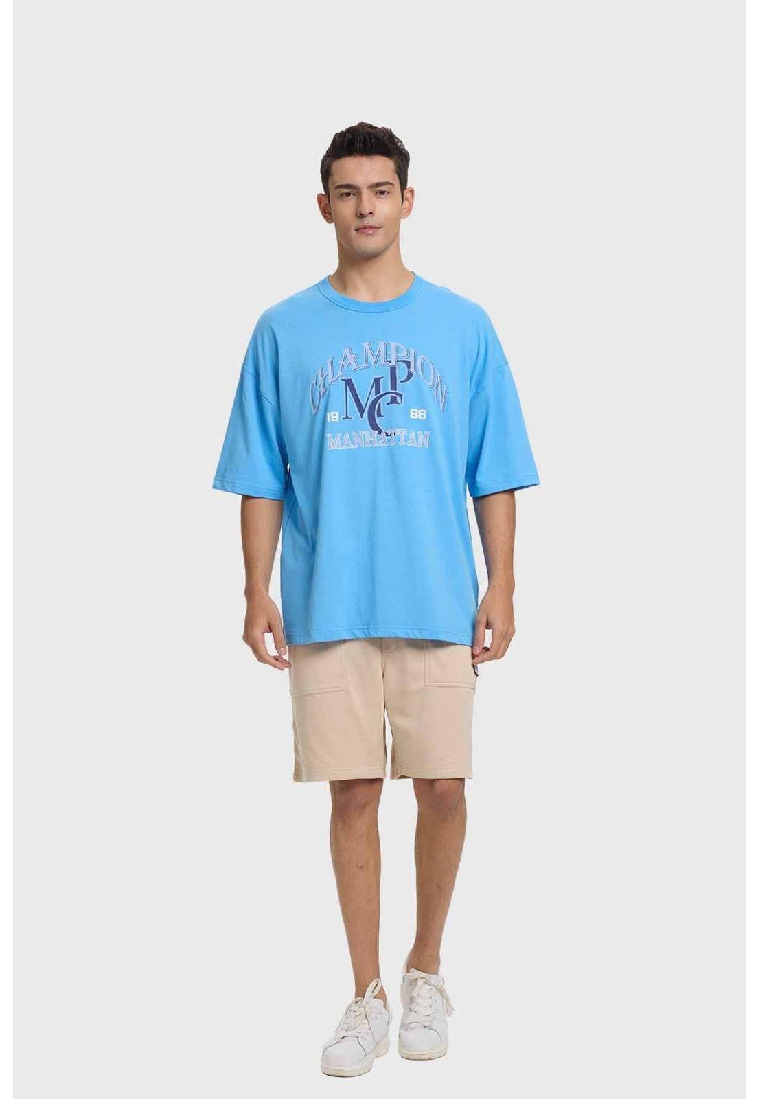 Polera Hombre College Celeste - ll-3