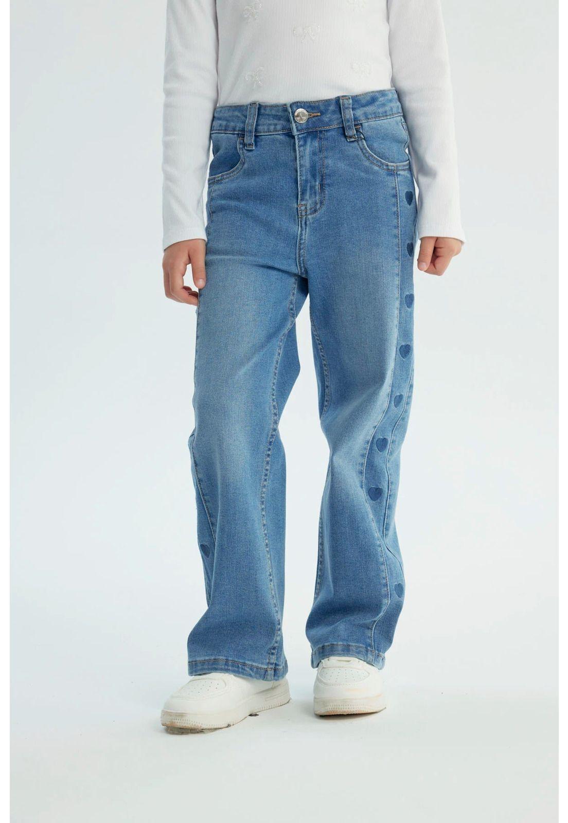 Jeans Niña Wide Leg Azul - Xlll-0