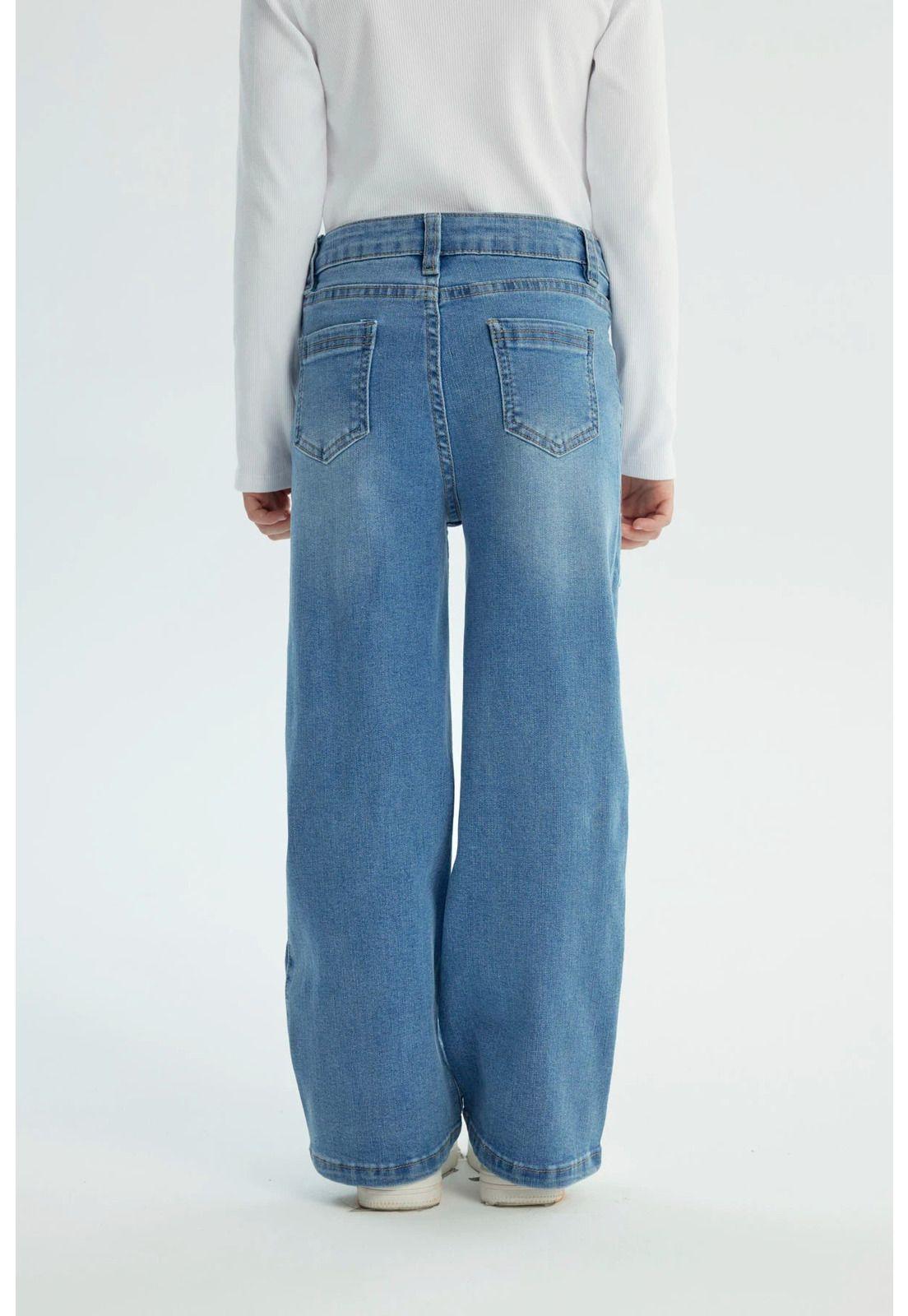 Jeans Niña Wide Leg Azul - Xlll-2