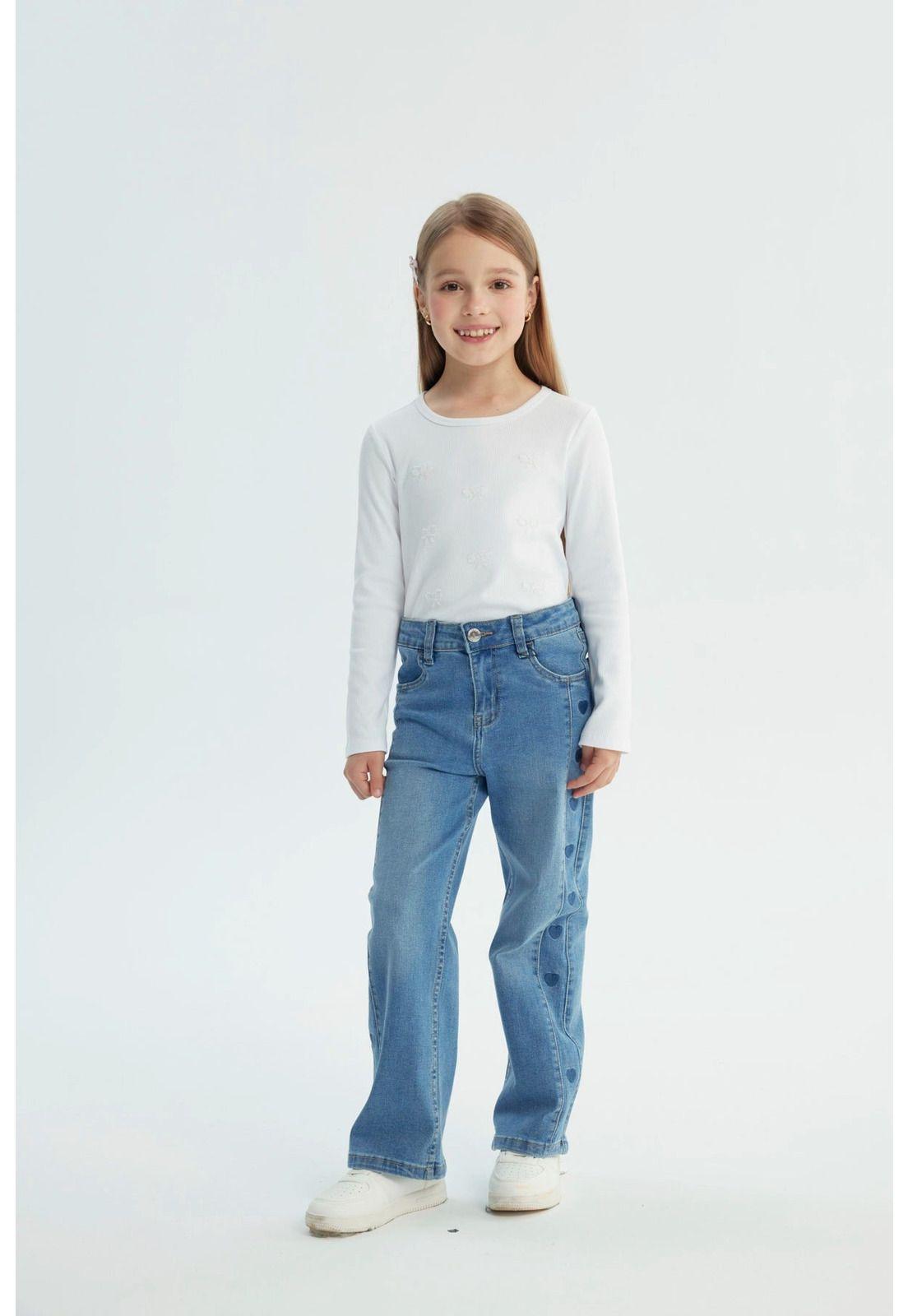 Jeans Niña Wide Leg Azul - Xlll-3