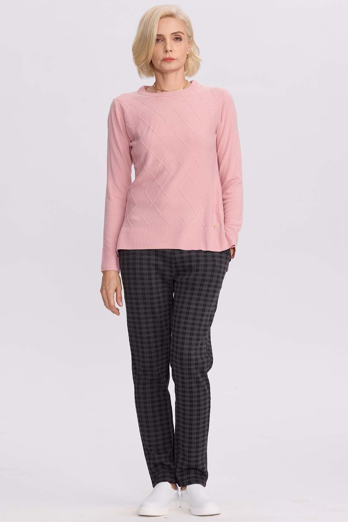 Sweater Mujer Cerrado Palo Rosa-3