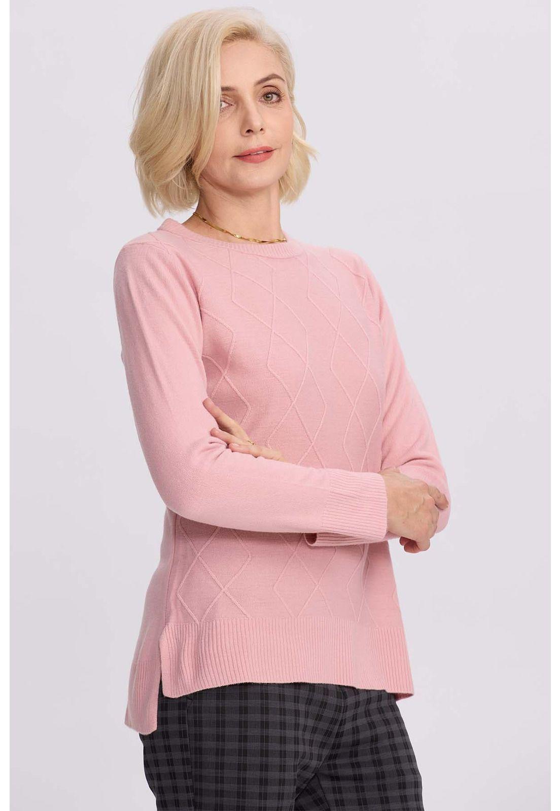 Sweater Mujer Cerrado Palo Rosa-0