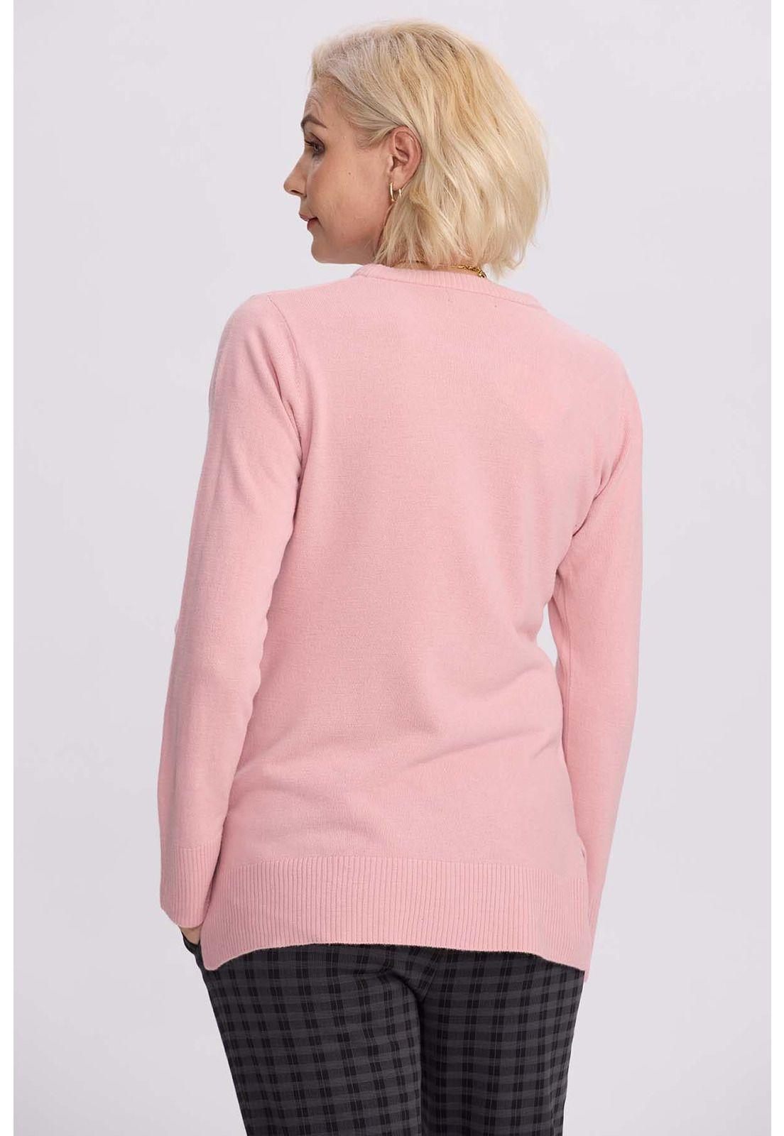 Sweater Mujer Cerrado Palo Rosa-2