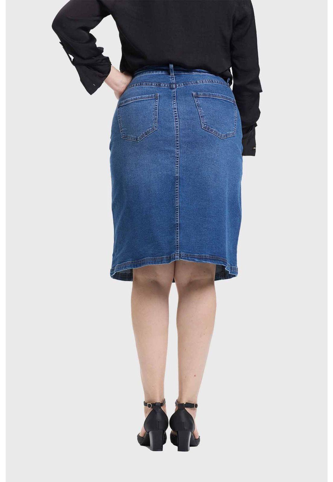 Falda Mujer Denim Azul-2